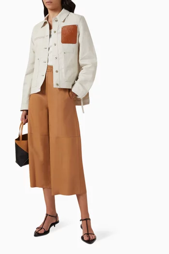 Workwear Boxy Jacket in Cotton & Linen-blend
