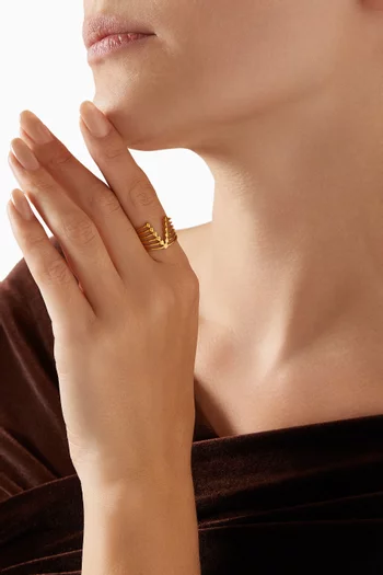 Valentina Open Ring in 18kt Gold-plated Stainless Steel