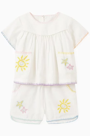 Baby Multi-coloured Shorts in Cotton Blend