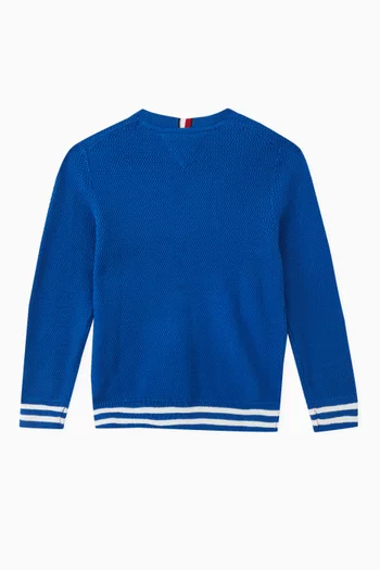 Tonal Flag Sweater in Cotton