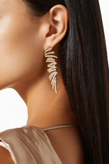 Ayla Chandelier Earrings in Gold-plated Metal