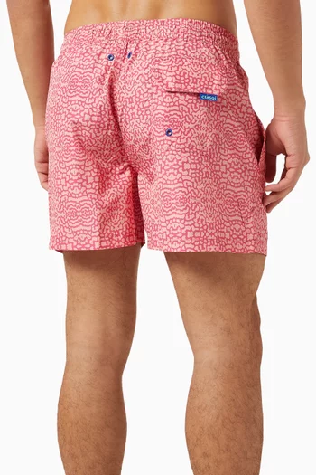 Moorea Printed Swim Shorts in Recycled Poly-blend
