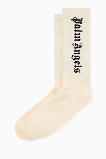 Classic Logo Socks in Stretch Cotton-blend