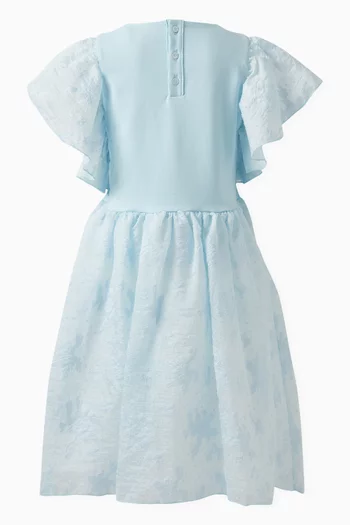 Logo Shimmer Dress in Cotton Jersey