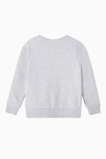 Two-tone Logo Sweatshirt in Cotton-blend fleece