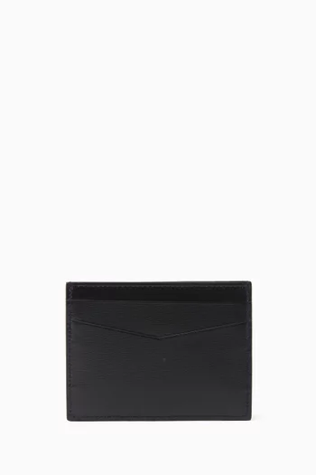 Logo Card Holder in Calf Leather