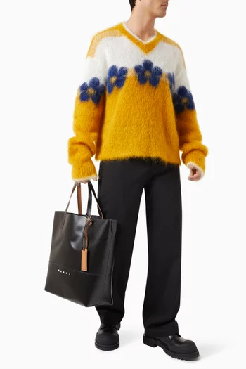 Colour-block Sweater in Wool-blend