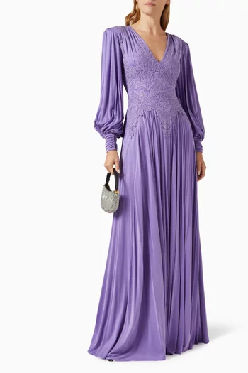 Red Carpet Maxi Dress in Cupro Jersey