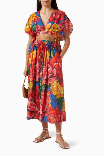Winter Chita Maxi Skirt in Cotton