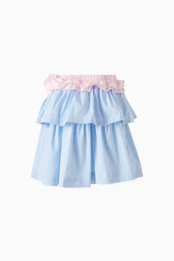 Tiered Skirt in Cotton