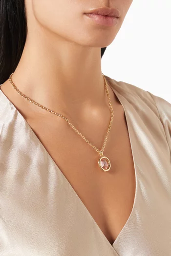 Imber Crystal Pendant Necklace in Gold-tone Metal