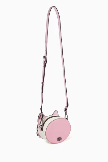 Choupette Metallic Shoulder Bag in Faux Leather