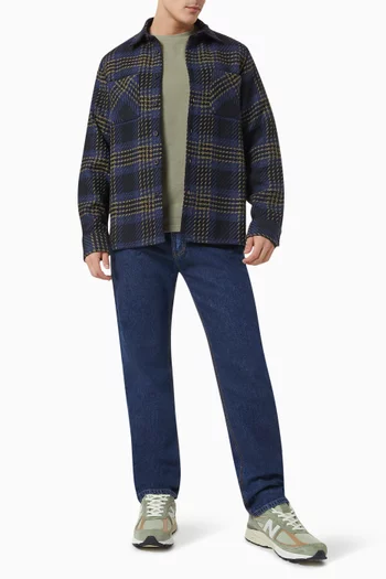 Ashby Check Whiting Overshirt in Cotton