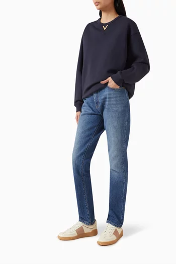 Valentino VLOGO Sweatshirt in Cotton-fleece