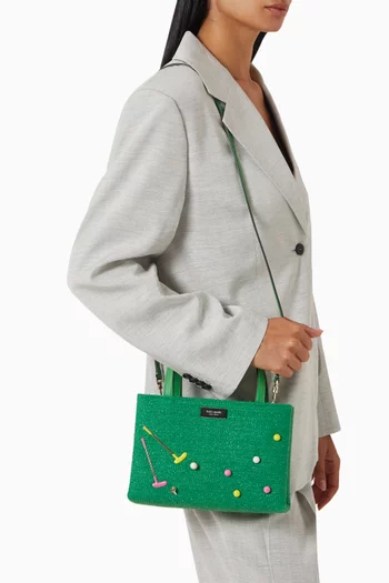 Small Sam Icon Tote Bag in Astroturf Fabric