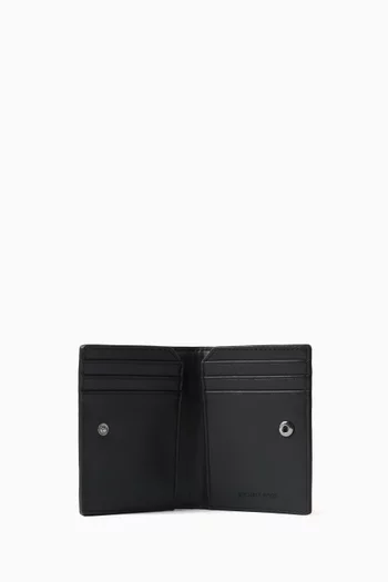 Hudson Snap Double Folio Wallet in Calfskin Leather