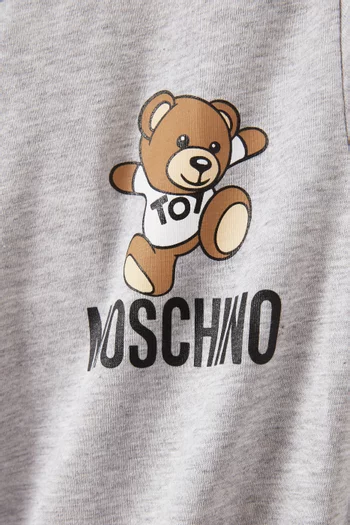Signature Teddy Bear Print T-Shirt in Cotton