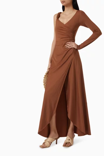 فستان ليانا بتصميم غير متماثل بولي أميد