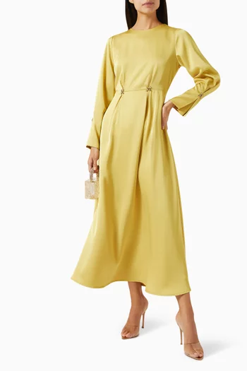 Gem-embellished Maxi Dress in Polyester