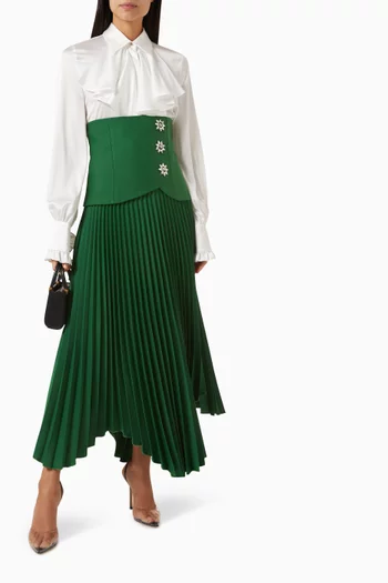 Embellished Pleated Skirt
