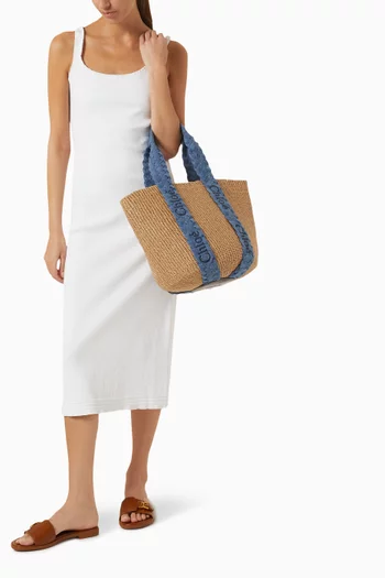 حقيبة يد وودي كبيرة بتصميم سلة ورق مستورد من منظمة التجارة العادلة العالمية كلوي × ميفوكو