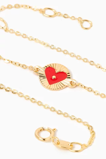 Ara Sunshine Heart Bracelet in 18kt Gold