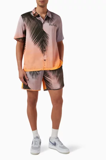 Sunset Palms Shorts in Organic Viscose