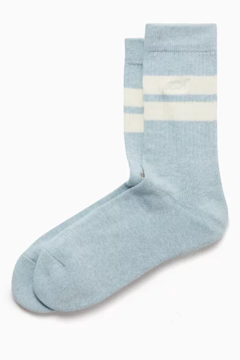 Classic Logo Crew Socks in Cotton-blend