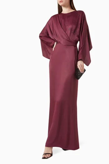 Embellished Maxi Dress in Viscose-blend