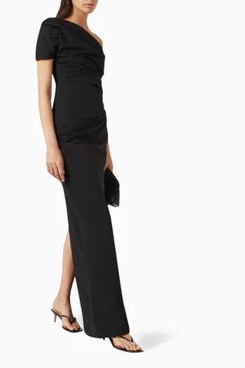 Reatta One-shoulder Gown in Crepe