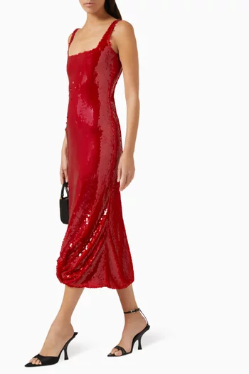 Sidd Sequinned Midi Dress