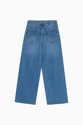 Wide-leg jeans in denim