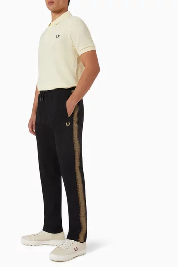 Crochet Tape Track Pants in Cotton-Blend