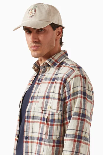 Chainstitched Apple Baseball Cap in Corduroy