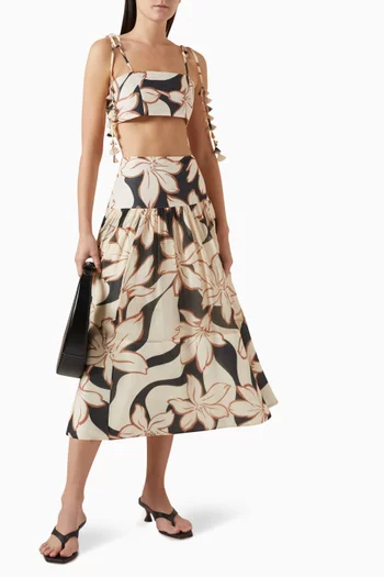 Vera Printed Midi Skirt