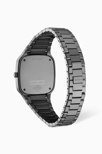 Volcanic Grey Square Bracelet Watch, 37mm