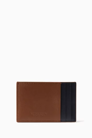 Cassette Credit Card Case in Intrecciato Leather