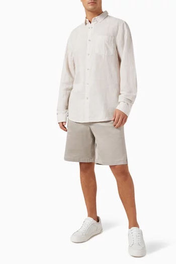 Button-up Shirt in Cotton & Linen