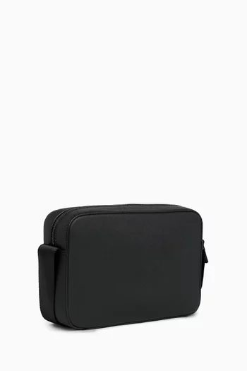 Logo Small Camera Bag in Saffiano-leather