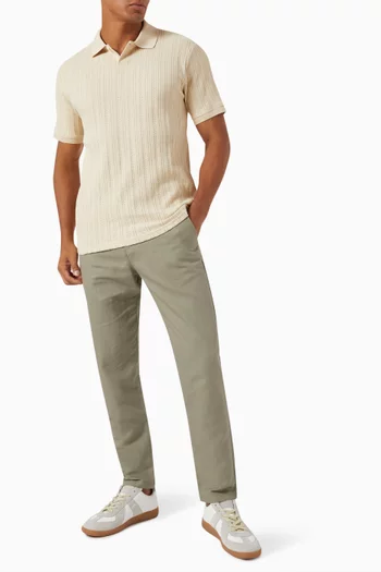 172 Slim Fit Tapered Pants in Organic-cotton & Linen