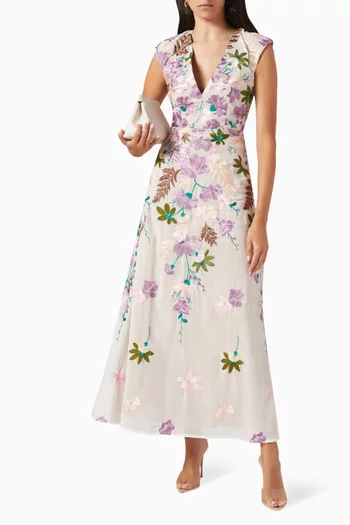 Venetian Floral Maxi Dress