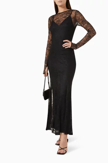 Entwine Maxi Dress in Stretch-lace