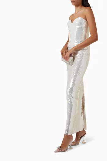 Paradis Sequin-embellished Bustier Dress