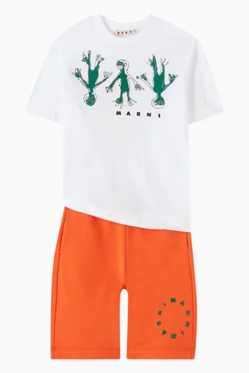 Frog-print T-shirt in Cotton