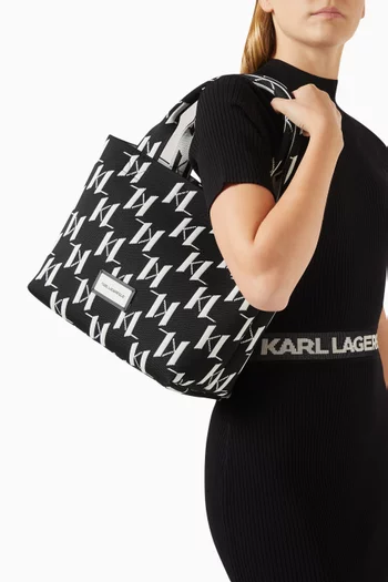 Medium K/Monogram Knit Tote Bag