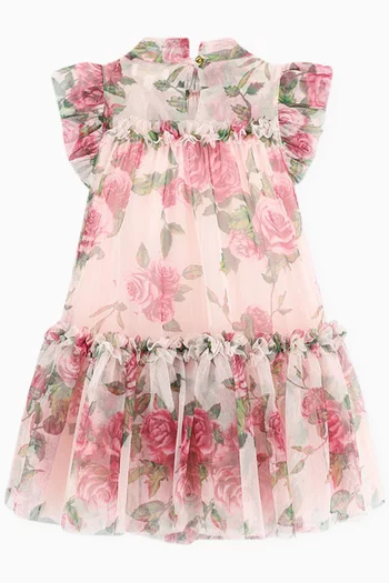 Marigold Roses Dress in Tulle