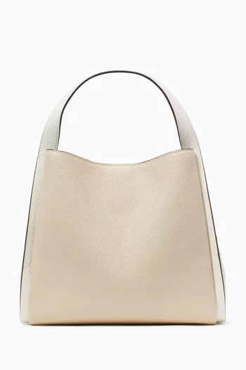 Medium Knott Colour-block Bag in Pebbled Leather