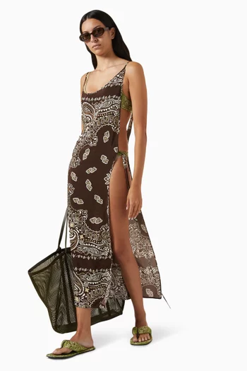 Bandana-print Cover-up Dress in Muslin