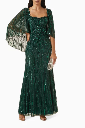 Brightstar Sequin-embellished Gown