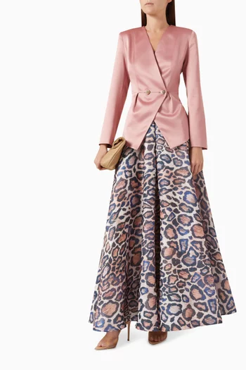 Leopard-print Maxi Skirt